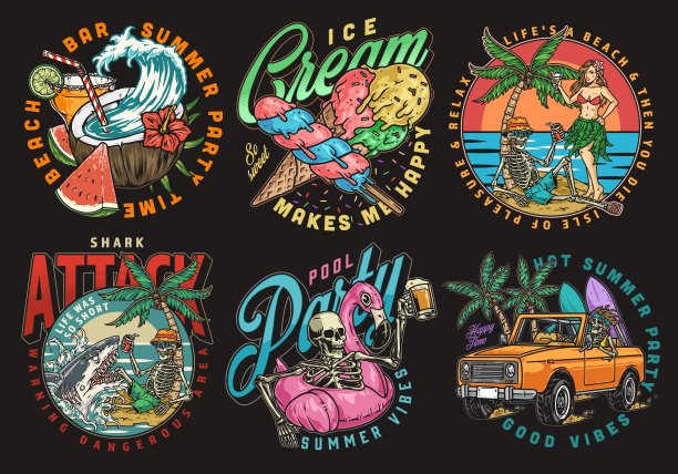 热门派对海报色彩缤纷图片下载