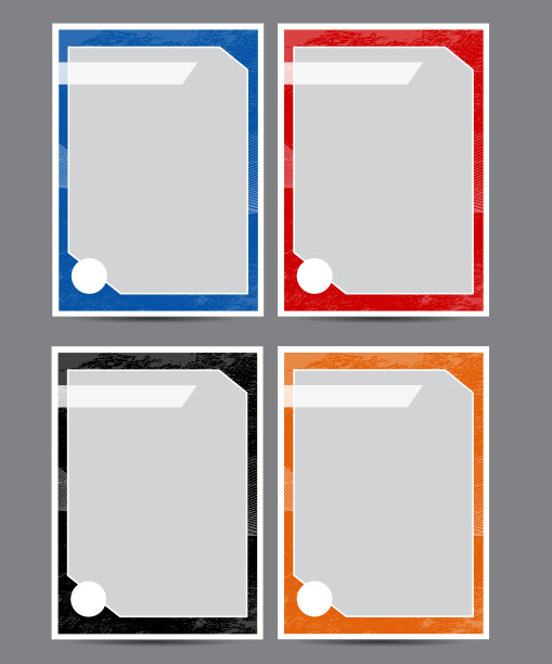 体育运动员交易卡框边框模板设计集图片下载
