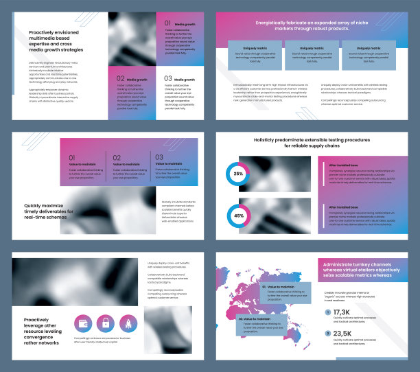 Powerpoint、谷歌和keynote演示幻灯片模板设计。图片下载