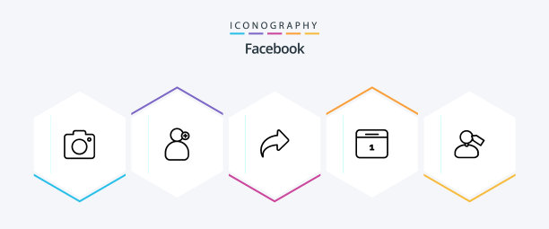 Facebook 25线图标包包括标记日图片下载