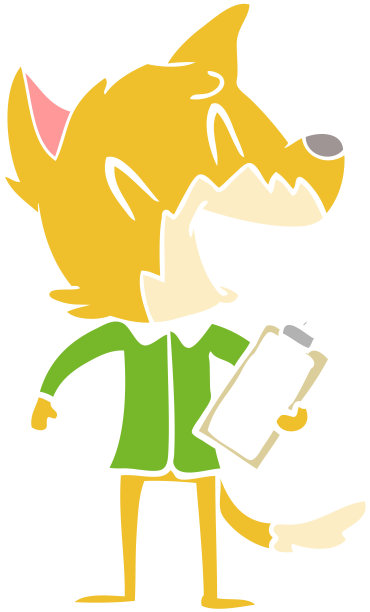 笑口婆心的狐狸推销员图片下载