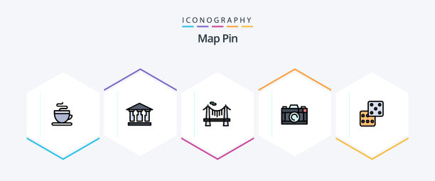 地图引脚25填充线图标包包括图片下载