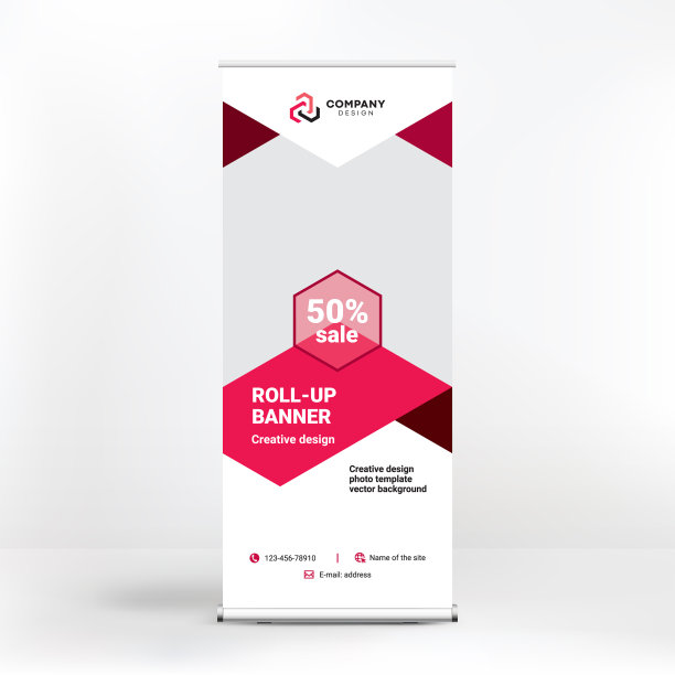 卷起设计几何红色背景为图片下载