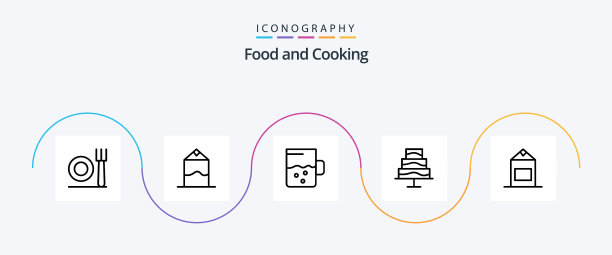 食品系列5图标包包括马克杯酸奶牛奶图片下载