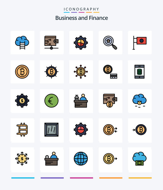 创意财经25行填满图标包如图片下载