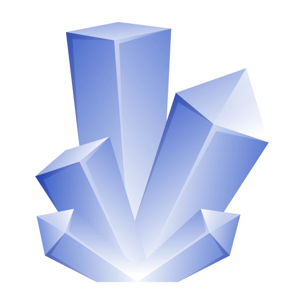 矢量插图水晶渐变彩色风格图片下载