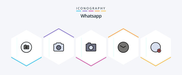 Whatsapp 25填充线图标包，包括UI图片下载