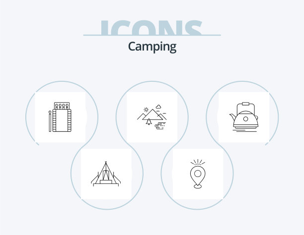 露营线图标包5图标设计捕捉图片下载