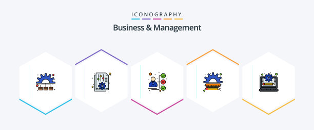 商业和管理25填充线图标包图片下载