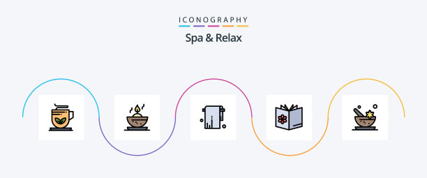 水疗和放松线填平5图标包图片下载