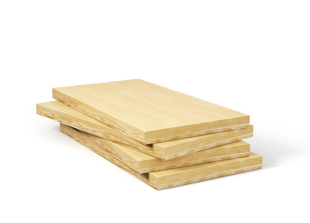 白色背景上的建筑用木板。三维演示图片下载