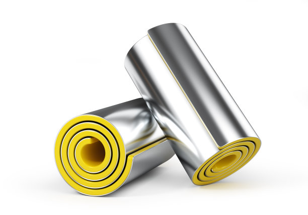 白色背景上用来取暖的矿物棉。三维演示图片下载