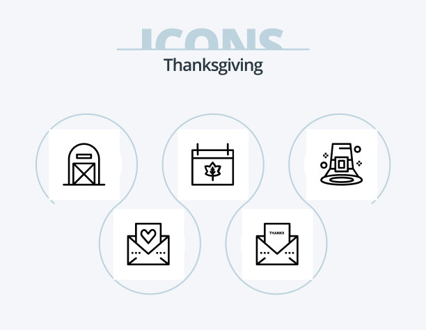 谢线图标包5个图标设计图片下载