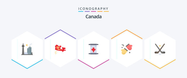 加拿大25平图标包包括加拿大手套图片下载