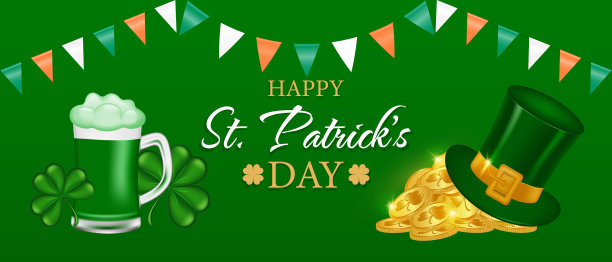 圣帕特里克节的旗帜图片下载