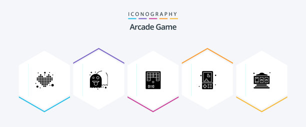 街机25个象形图标包，包括玩游戏图片下载