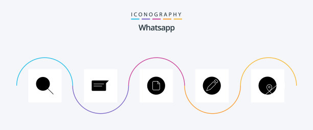 包含位置信息的whatsapp标志符号5图标包图片下载
