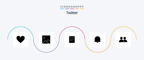 包含用户文本的Twitter标志5图标包图片下载