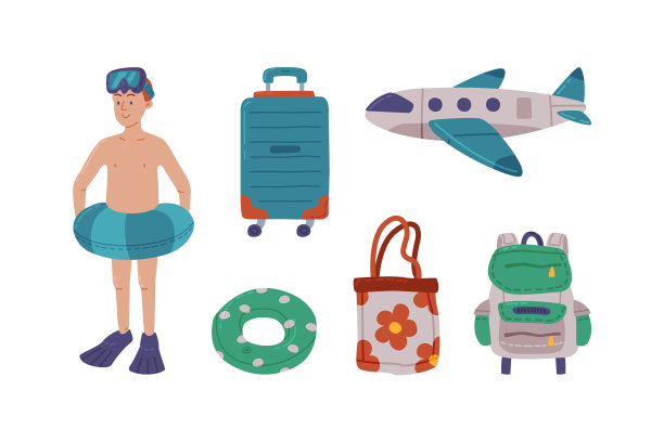 和穿着脚蹼的男人一起旅行度假图片下载