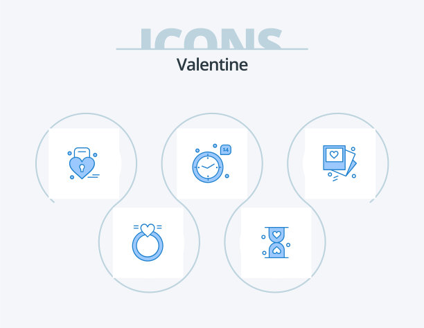 情人节蓝色图标包5图标设计画廊图片下载