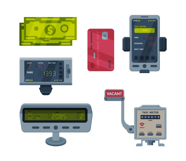 出租车计价器作为汽车驾驶室的收费测量装置图片下载
