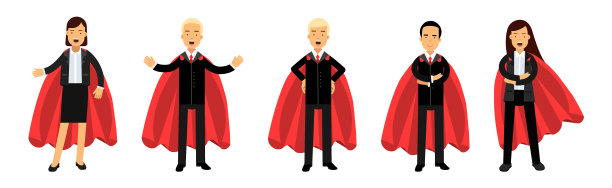 商务人士穿着正装和红色图片下载