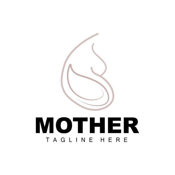 怀孕标志，母婴保健设计，孕妇和婴儿药物品牌图标矢量图片下载