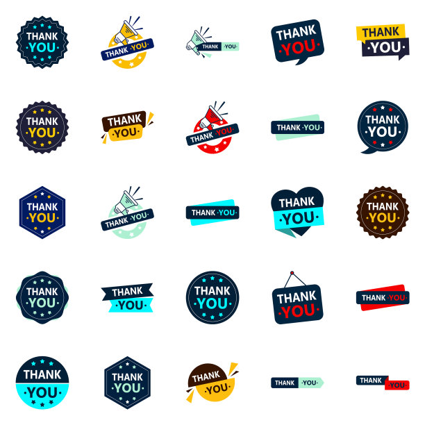 25种独特的感谢卡设计图片下载