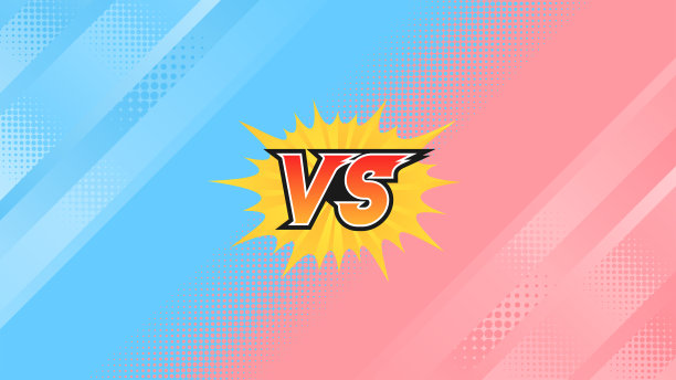 战斗背景与蓝色和红色相互对立图片下载