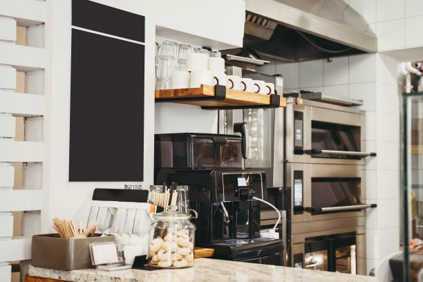 面包店和咖啡店的内部细节。零废物商店或可持续的当地小型食品服务企业。图片下载