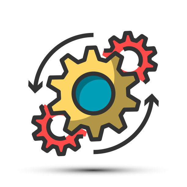 简单的过程填充线图标，程序和方法的相关概念上的白色背景图片下载