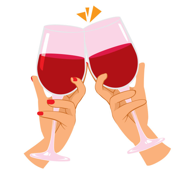 庆祝吐司配红酒图片下载
