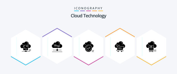 云技术25字形图标包包括图片下载
