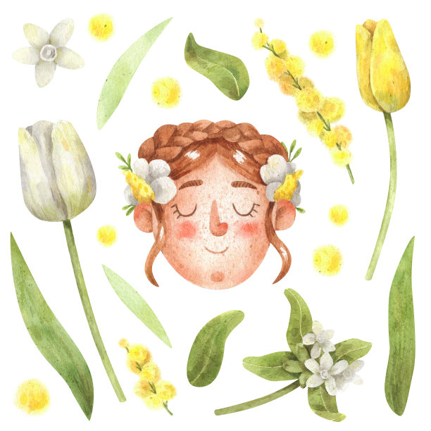 姜黄色头发的女人。图片下载