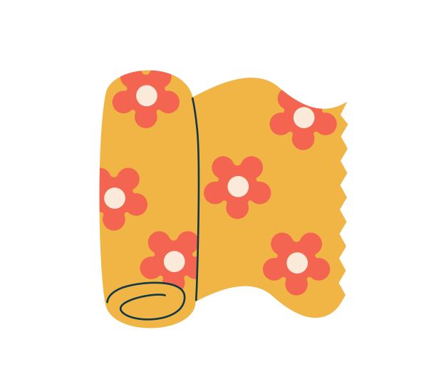 卷布花图案涂鸦夹图片下载