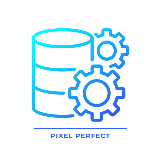 数据设置像素完美梯度线性矢量图标图片下载