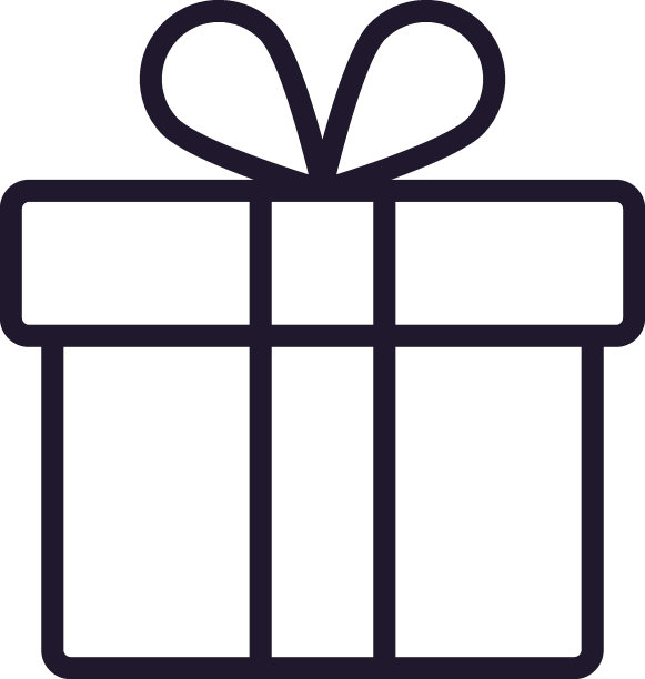单线礼物图标矢量素材图片下载