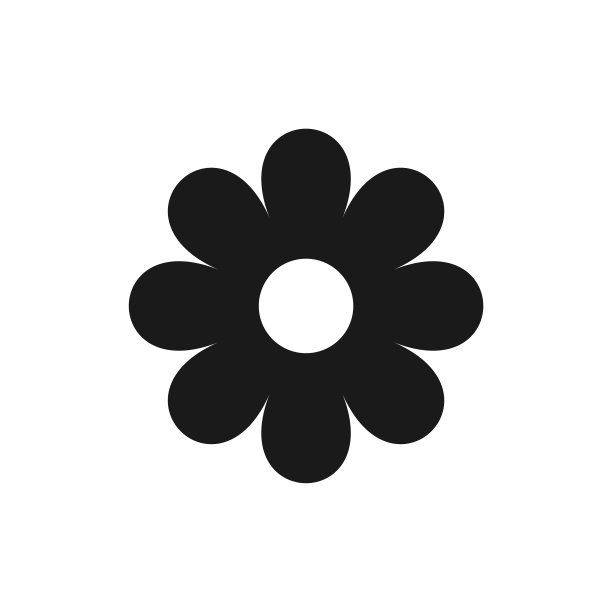 花图标剪影在时尚的平面风格孤立的白色背景。春季符号用于您的网站设计、logo、app、UI。矢量插图。图片下载