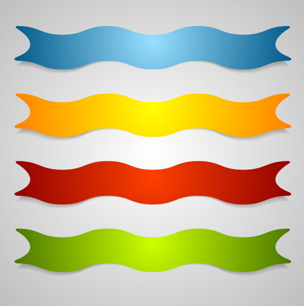 一套波浪标签丝带图片下载