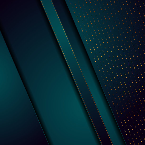 深蓝色和金色抽象技术几何图片下载