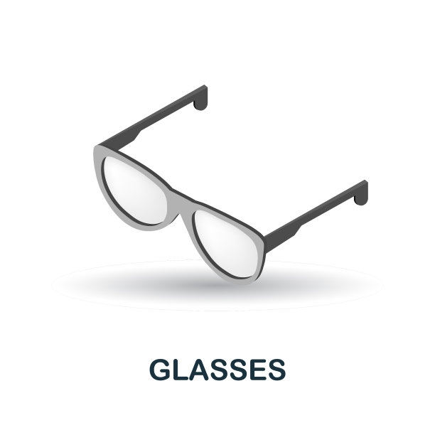 眼镜图标3d从工作场所收集图片下载