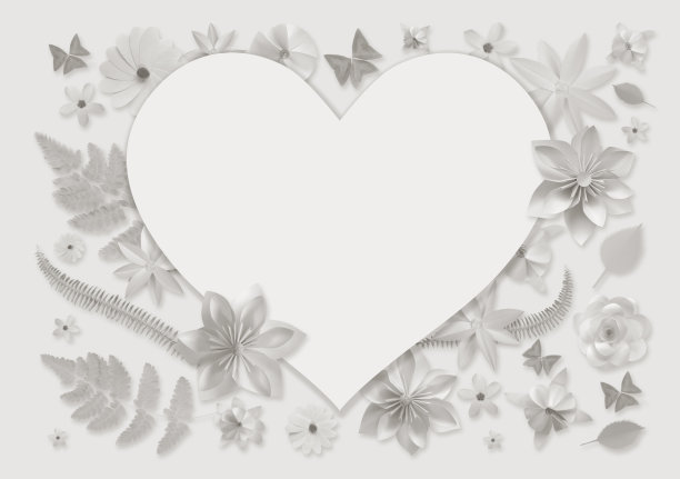 花心构图贺卡图片下载