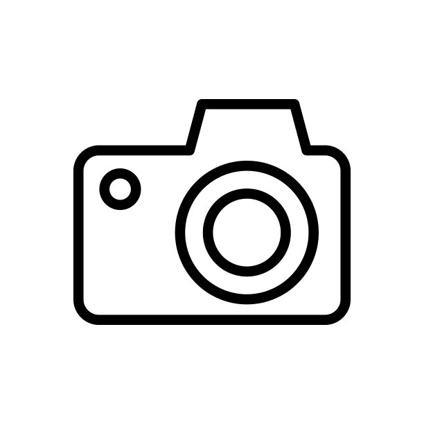 现代凸轮图标线隔离在白色背景上图片下载