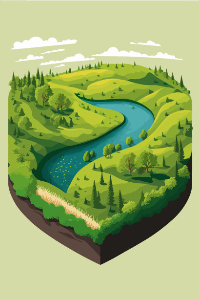 草原景观观草甸、丘陵和图片下载