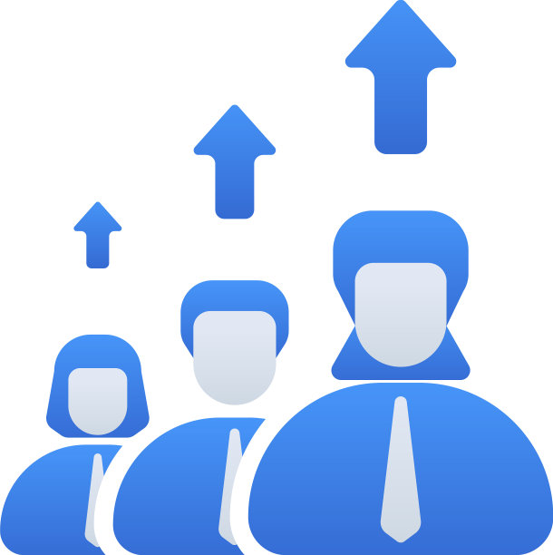 将团队业务人员图标升级为蓝色图片下载