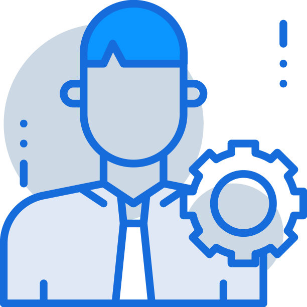 行政业务管理图标用蓝色图片下载