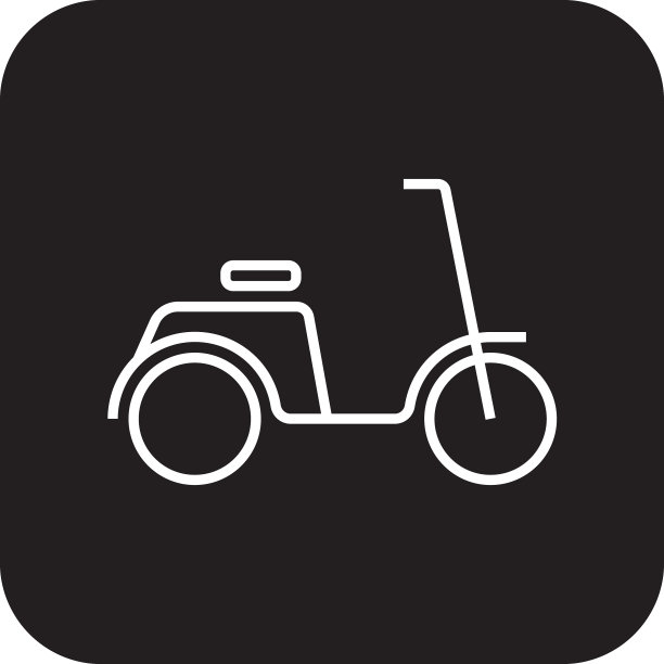 机车交通图标与黑色填充图片下载