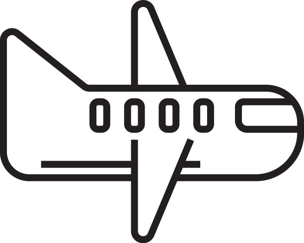 飞机交通图标人物图标用黑色图片下载