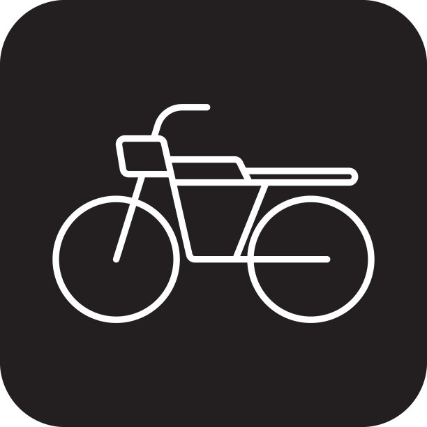 摩托车交通图标用黑色填充图片下载