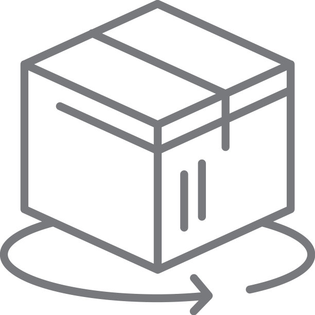 返回送货服务图标与黑色轮廓图片下载